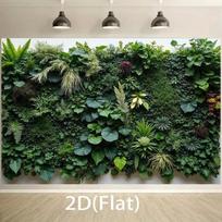 Realistic Tropical Plant Wall Tapestry, Lush Vertical Garden with Ferns and Foliage Wall Hanging 47.2x31.5inch/120*80cm