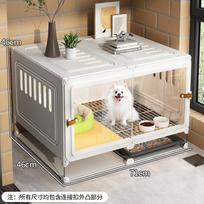 Small Dog Cage with Toilets Luxury One Room One Living Room Pet Villa Puppy Crate with Separate Toilet Area Indoor Dogs House Deluxe Model
