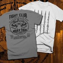 Muay Thai T-Shirt Thai Boxing 2 Sided Print UFC MMA kickbox Martial Tiger style M