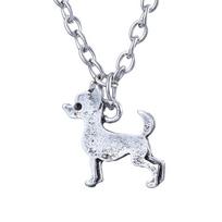 Hot Sale Vintage Charm Cute Chihuahua Necklace Colar Boho Dog Choker Women Men Jewelry Chocker Best Friend Christmas Gifts 50cm