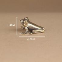 New Brass Mini Frog Miniatures Figurines Vintage Animal Figurine Toad Desktop Ornaments Home Decoration Crafts Tea Pet Decor