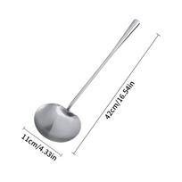 1PC Soup Ladle Wok Spatula the Longer Handle Shovel Spoon Rustproof Heat Resistance Integral Forming Durable Stainless