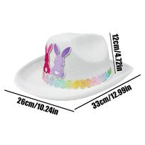 Kids Easter Cowboy Hat Non-Woven Bunny Ear Cowboy Party Favors Cowgirl Hat Kids Costume for Party Carnival Celebration Birthday balta