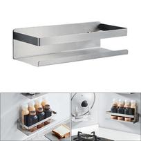 Stainless Steel Kitchen Spice Rack Wall Mounted Shelf Organizer for Pantry Cabinet Seasoning Jars