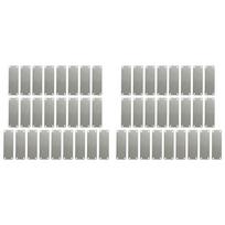 ABUL-50 Pack Stainless Steel Engraving Blank Tags Rectangle Stamping Blanks With 4 Holes 1Inchx3inch