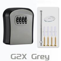 Key Lock Box 4 Digit Password  ABS Security Anti-theft Durable Wall Mounted Password Key Box for Home or Office Key Safe Storage