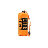 Waterproof Insulated Emergency Tent Outdoor Life Saving Ripstop Tent With Life Whistle Portable Pouch oranžinė