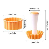 Mini Tart Tamper Round Tartlet Tarts Shell Maker Tart Shells Mold Set Pastry Tamper Plastic Baking Tools