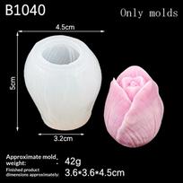 1Pcs Handmade DIY Flowers Tulip Rose Silicone Mold Scented Candle Plaster Resin Molds Cookies Chocolate Candy Baking Tool
