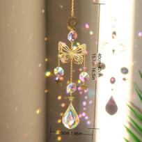 Fashion Colorful Suncatcher Water Drop Pendant Gift Gardening Crafts Garden Hanging Ornaments Crystal Decoration Pendant