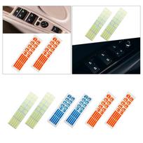 Auto Night Glowing Stickers Car Switch Button Fluorescent Decals Interior Accessories for All Vehicle Models Green
