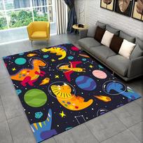 3D Cartoon Dinosaur Space Cute Dino Children Area Rug,Carpet for Living Room Bedroom Sofa Doormat Decoration, Non-slip Floor Mat 40cm x 60cm