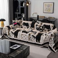 Cartoon Sofa Cover Cloth,  Chenille Sofa Towel, Anti Cat Scratch All Inclusive Sofa Towel Couch Covers for Sofas Cute Sofa Cover 180x130cm