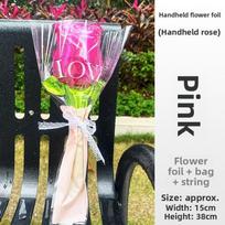 Handheld Rose Balloon Bouquet Aluminum Foil Valentine's Day Goddess Festival Small Surprise Stall Mom's Day Celebration
