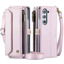 For Galaxy Z fold 7 6 5 4 3 Case with Pen Holder Slot, RFID Blocking Wallet Case with Card Holder Zipper Strap PU Leather Flip For Galaxy Z Fold 3