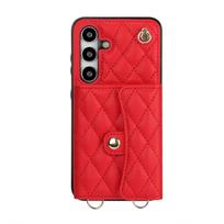 Piniginės dėklas Samsung Galaxy A13 A14 A15 A16 A52 A53 5G A54 A55 A35, Crossbody rankinė, delninė, peties dirželis, madingas dėklas For Galaxy A14 raudona