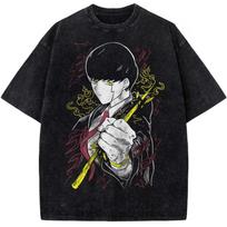 Hot Anime Mashle Magic And Muscles Burnedead Mash Print Tshirt Men Women Clothing Cotton Tshirt Retro Washed T Shirt Manga Tops M