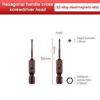 2Pcs Magnetic Secure Grip Screwdriver Bit - S2 Steel 50/75/100/150mm Accessory for Electric Drills & Appliance Repair
