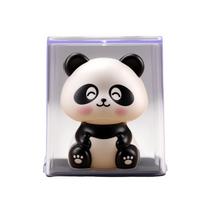1Pc Solar Energy Panda Doll Lucky Car Decoration Cute Shaking Head Panda Figure Ornament Collection Model Creative Gifts