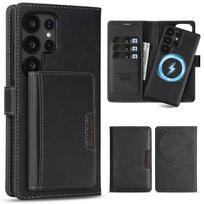 3-in-1 Leather Wallet Detachable Magnetic Flip Phone Case For Samsung Galaxy S25 S24 S23 S22 Ultra S25 S24 Plus Card Slots Cover Galaxy S25+
