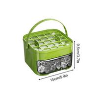 Portable Ice Making Mold With Lid Easy Release for Drinks for Daily Life Kitchen Pool Picnic Camping Vacation Beverages žalia
