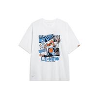 Li-Ning Hoops Comic Graphic T-shirt 'White' Men's AHSUD81-1 M