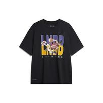 Li-Ning Hoops Comics Graphic T-shirt 'Black' Men's AHSU675-1 M