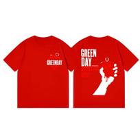 Green Day Inspired Tour 2026 Tshirt Punk Rock Pop Music Short Sleeve T Shirt Unisex Women Fashion Casual Loose Tshirts Streetwear S