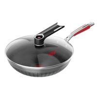 KOBACH 316L Stainless Steel Wok with Red Dot Temperature Sensor