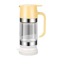 Honey Dispenser No Drip with Non-slip Bottom Honey Jar Easy to Clean And Refill Heat Resistant Glass Honey Pot for Coffee Tea Syrup 300ML B