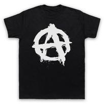 ANARCHY LOGO ANARCHIST PUNK ROCK SYMBOL SLOGAN MUSIC Unisex T-Shirt Graphic Tee L