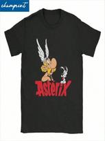 Dogmatix Anime Cartoon Cute T-Shirts For unisex Wounisex Asterixs Obelixs Cool 100% Cotton Tees Short Sleeve T Shirts 4XL 5XL Clothes S