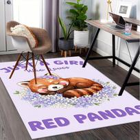Red Panda,Flowers Pattern Printed Chair Mat -Decorative Mats for Office Tables,Coffee Tables - Durable and Fashionable Carpet0331222 100cm x 120cm