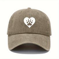 Claw print love print baseball cap retro cap adjustable unisex sun protection duckbill cap Adjustable