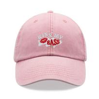 pc Kiss My Bassleisure Baseball Cap for Unisexoutdoor Windproof Sunshine Vintage Washed Driver Caps for Daywearsportshiking Adjustable