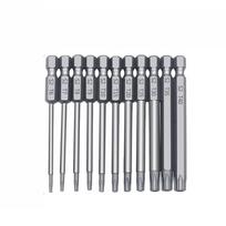 11Pcs Plum Blossom Torx Screwdriver Hollow Hex Bits Driver Tamper Durable   Drill Magnetic Bit Set 75mm