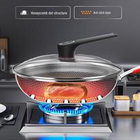 KOBACH 304 Stainless Steel Honeycomb Wok
