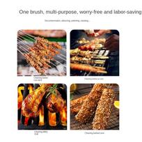 T02C!Grill Brush, Grill Cleaning Brush With Extra Long Stainless Steel Bristles, Spatula And PP Heat Insulation Handle