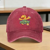 Digimon Adventure Vintage Kanji Characters Digital Monsters Casual Baseball Cap For Unisex Summer Hunting Camping Trucker Hat One Size