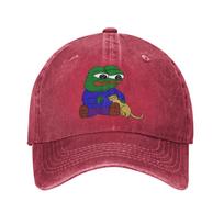 Pepe The Frog Sun Baseball Cap  Casual Unisex Women Washed Trucker Hat High Quality Design Hiking Fishing Baseball Caps Gift One Size