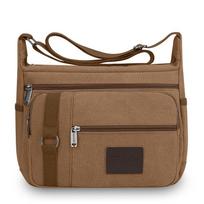 Men's Canvas Multifunctial Chest Bag: Adjustable Strap, Multiple Pockets, Waterproof, Ideal for Outdoor, Travel, Daily Use ruda