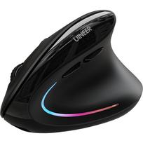 Uineer Vertical Wireless Mouse, Bluetooth Enabled, Ergonomic Design for Reduced Wrist Strain, Silent Operation, Type-C Rechargeable, Connects to 3
