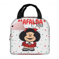 Happy Mafalda Manga Quino Comic Insulated Lunch Bag for Women Children Leakproof Food Boxes Thermal Lunch Box Tote One Size
