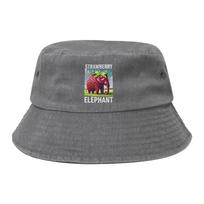 Hip Hop Strawberry Elephant Italian Brainrot Meme Bucket Hat Teen Foldable Outdoor Sport  FisherUnisex Hats Bob Hat One Size