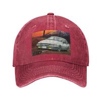 Initial D AE Sprinter Trueno Sunset Scene Unisexga Anime  Novelty Baseball Cap Hats Visor Protection Snapback Cotton tops gorras Adjustable