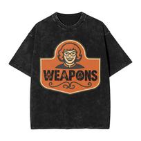 benber vintage Washed T Shirts Weapons Horror Movie Aunt Gladys Hip Hop Novelty TShirt Street Streetwear Short Sleeve Tees Men Women S