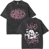 benber vintage Washed Vintage Alternative Rock Band Hole Courtney Love My Name Is Forgotten T Shirt Men Women Gothic Harajuku Tshirt S