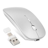Bluetooth Type-C Rechargeable Wireless Mouse, Silent, Slim, Compact, 2.4GHz, 3 DPI Modes, High Precision, Portable, Compatible with