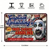 Planetjuice Planetjuice Captain Spaulding Horror Movie Metal Sign Vintage Retro Wall  Tin Poster Home Bar Theater Man Cave Gift x Inches Unframed (as the picture,20x30cm)
