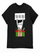 Cat Christmas Cat Ho Ho No T-Shirt Anime Anime Tshirt T-Shirts Man Clothing unisex White T Shirts S